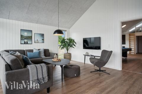 Sofakroken i luksushus nr. 632 i Sydjylland.