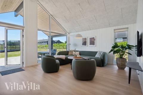 Sofakroken i luksushus nr. 633 i Sydjylland.