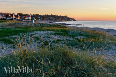 Den flotte stranden nær luksushus nr. 638 ved Nordsjælland.