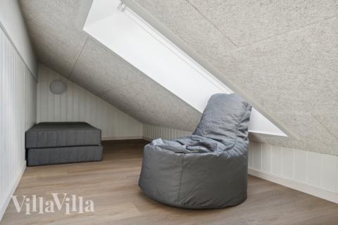 Noen av de 18 soveplassene i luksushus nr. 646 finnes på hems