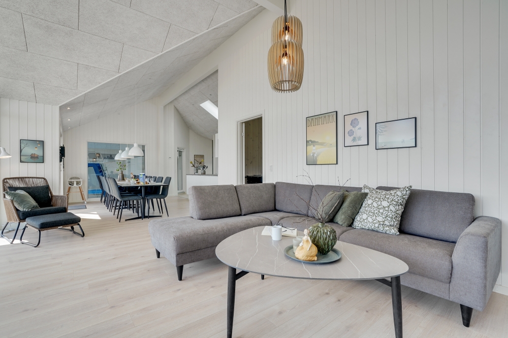 Sofakroken i luksushus nr. 802 i Østjylland.