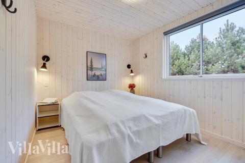 Et av de 8 soverommene i luksushus nr. 808 i Østjylland.