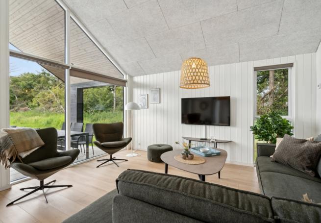 Sofakroken i luksushus nr. 818 i Østjylland.