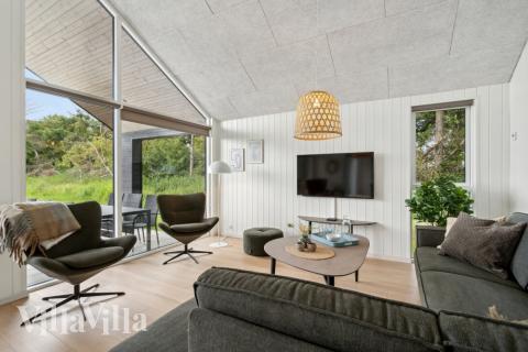 Sofakroken i luksushus nr. 818 i Østjylland.