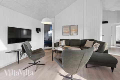 Sofakroken i luksushus nr. 824 i Østjylland.