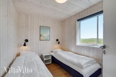 Et av de 10 soverommene i luksushus nr. 830 i Østjylland.