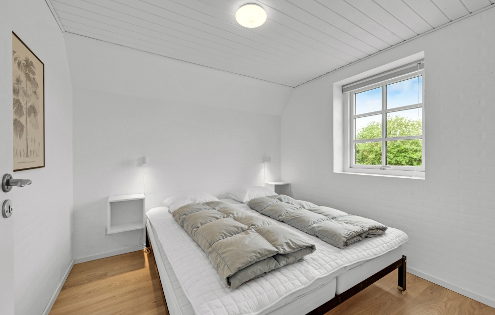Et av de 7 soverommene i luksushus nr. 677 i Vestjylland.
