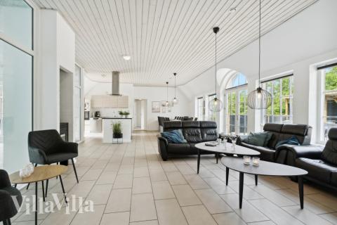 Sofakroken i luksushus nr. 678 i Vestjylland.