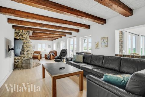 Sofakroken i luksushus nr. 679 i Vestjylland.