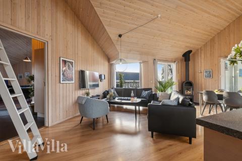 Sofakroken i luksushus nr. 221 i Fyn og øyer.