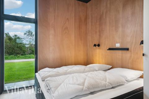 Et av de 7 soverommene i luksushus nr. 684 i Limfjorden.