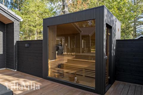 Luksushus nr. 669 er blant annet utstyrt med en deilig badstue.