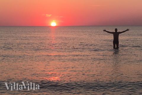 Den flotte stranden nær luksushus nr. 680 ved Nordjylland.
