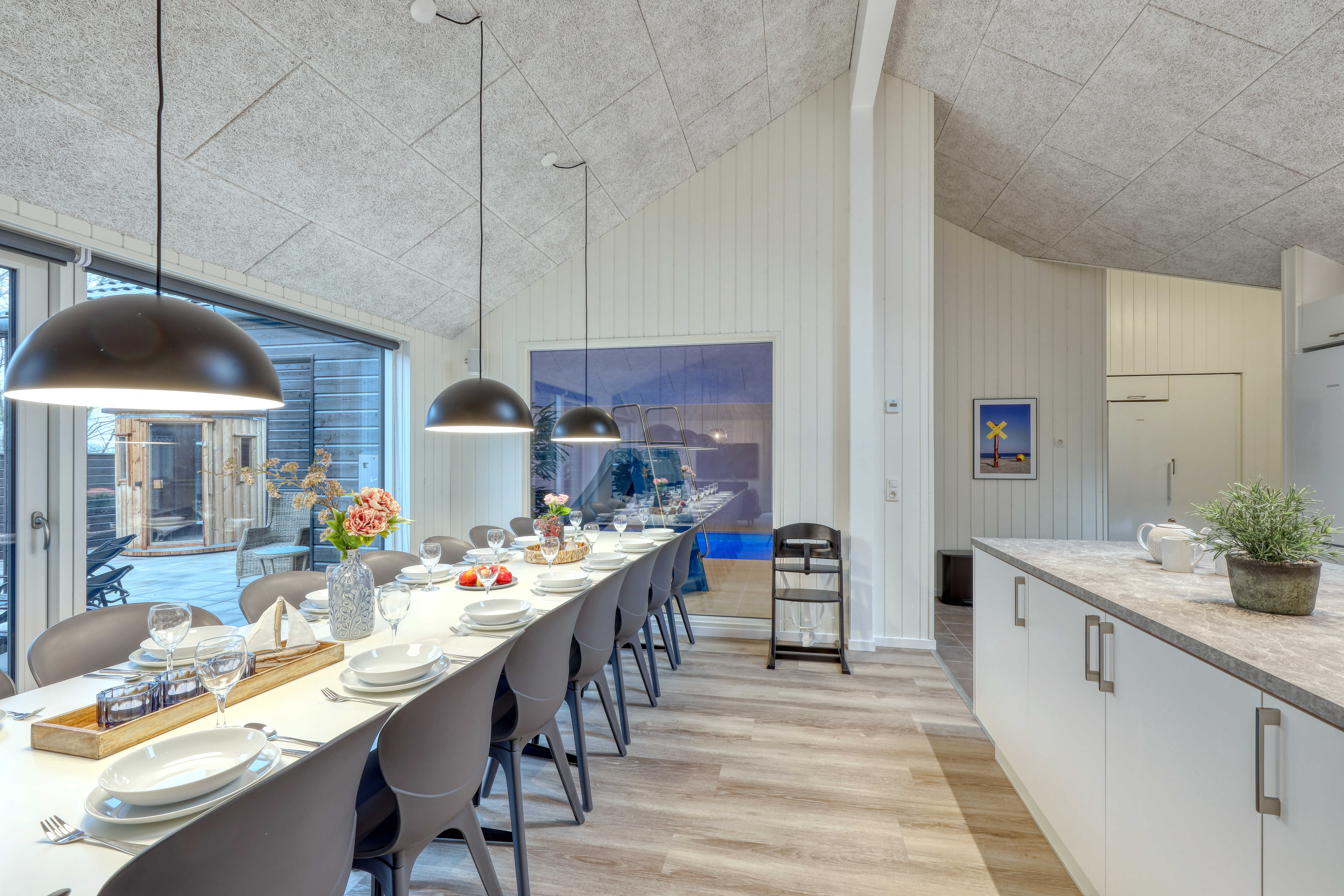 Oppholdsrom med plass til 16 i luksushus nr. 760.