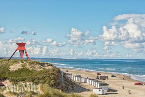 Den flotte stranden nær luksushus nr. 692 ved Nordjylland.