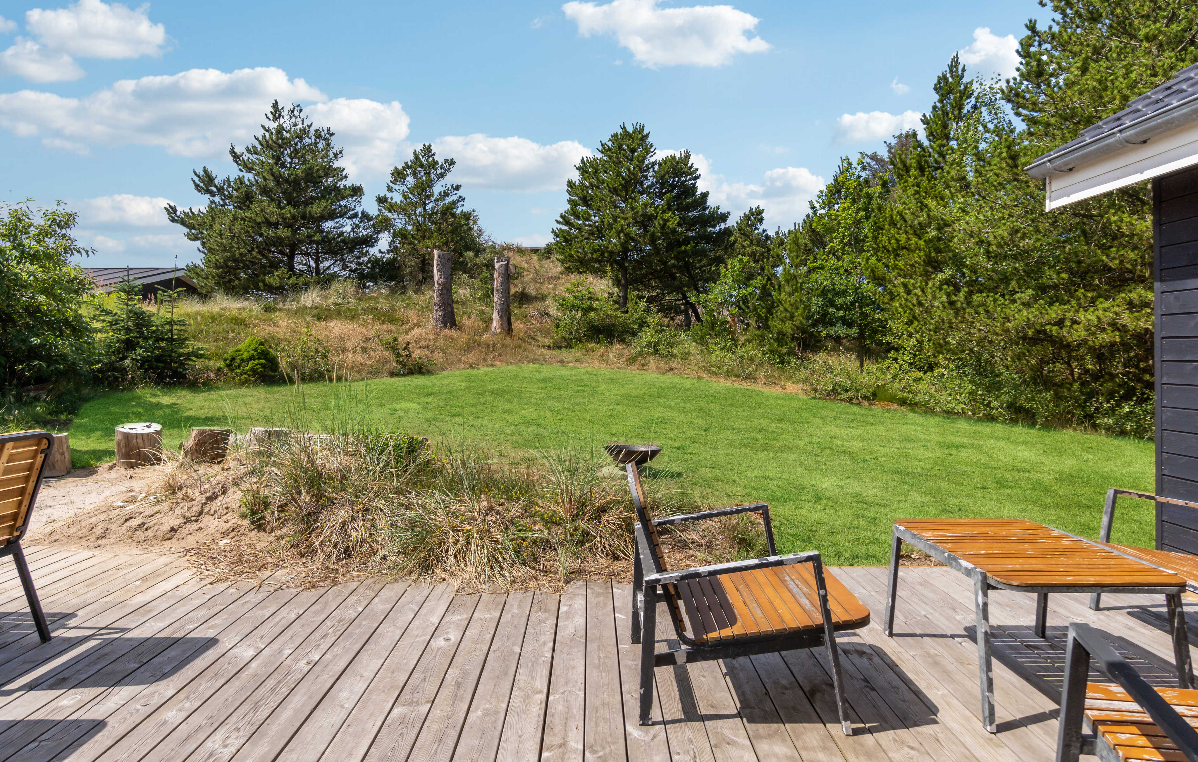 Stor terrasse i luksushus nr. 691 i Nordjylland.