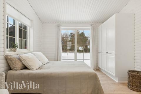 Et av de 5 soverommene i luksushus nr. 693 i Nordsjælland.