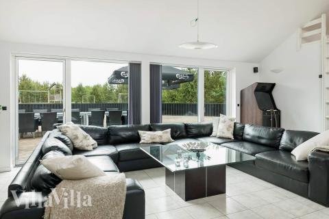 Sofakroken i luksushus nr. 602 i Nordjylland.