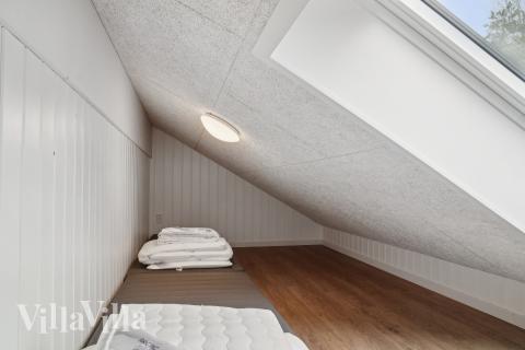 Noen av de 16 soveplassene i luksushus nr. 621 finnes på hems