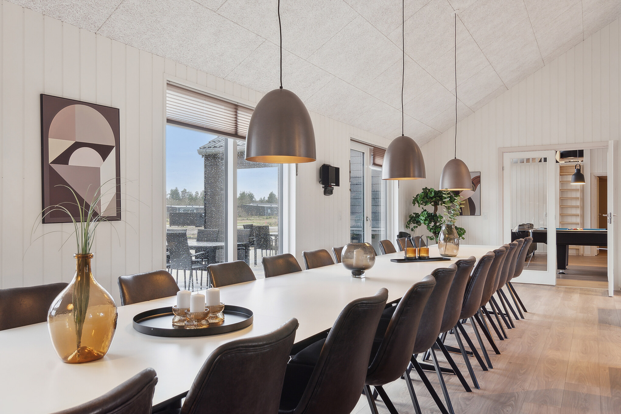 Kjøkkenet i luksushus nr. 695 i Fyn og øyer er godt innrettet.