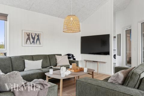 Sofakroken i luksushus nr. 656 i Nordjylland.