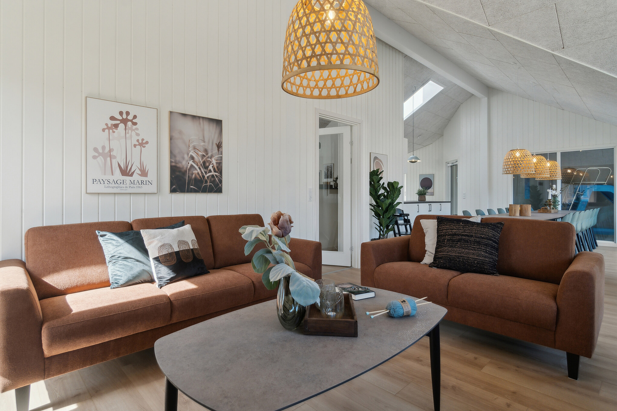 Sofakroken i luksushus nr. 803 i Østjylland.