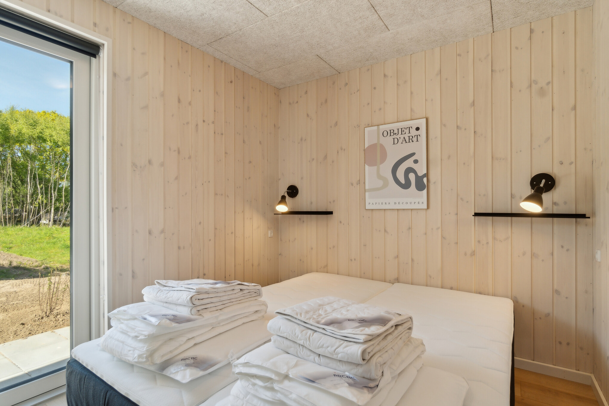 Et av de 6 soverommene i luksushus nr. 803 i Østjylland.