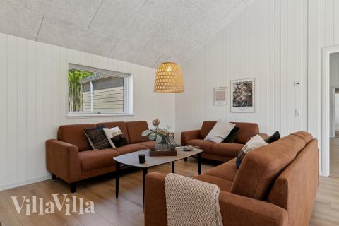 Sofakroken i luksushus nr. 809 i Østjylland.