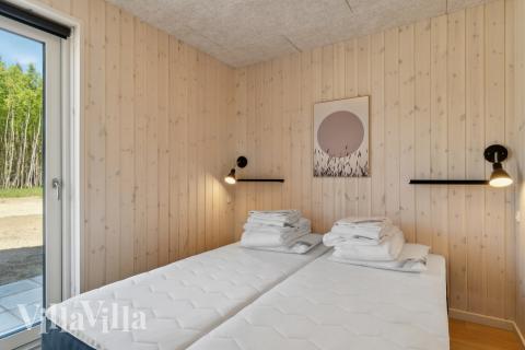 Et av de 9 soverommene i luksushus nr. 809 i Østjylland.