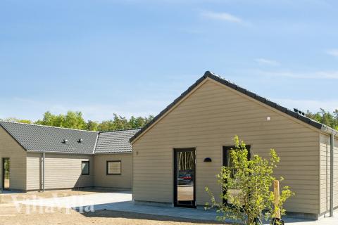 Dette lekre huset med svømmebasseng, nr. 809, med plass til 24 personer, ligger i Østjylland