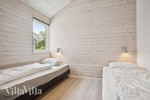 Et av de 6 soverommene i luksushus nr. 690 i Østjylland.