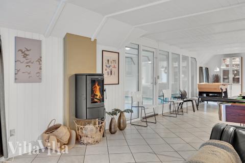 Sofakroken i luksushus nr. 552 i Vestjylland.