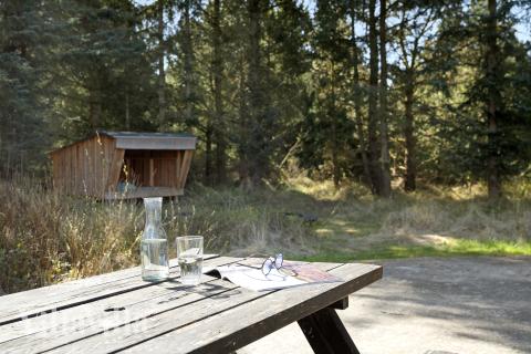 På terrassen i feriehus nr. 552 er det plass til 12 personer.