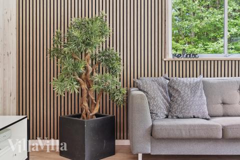 Sofakroken i luksushus nr. 320 i Østjylland.