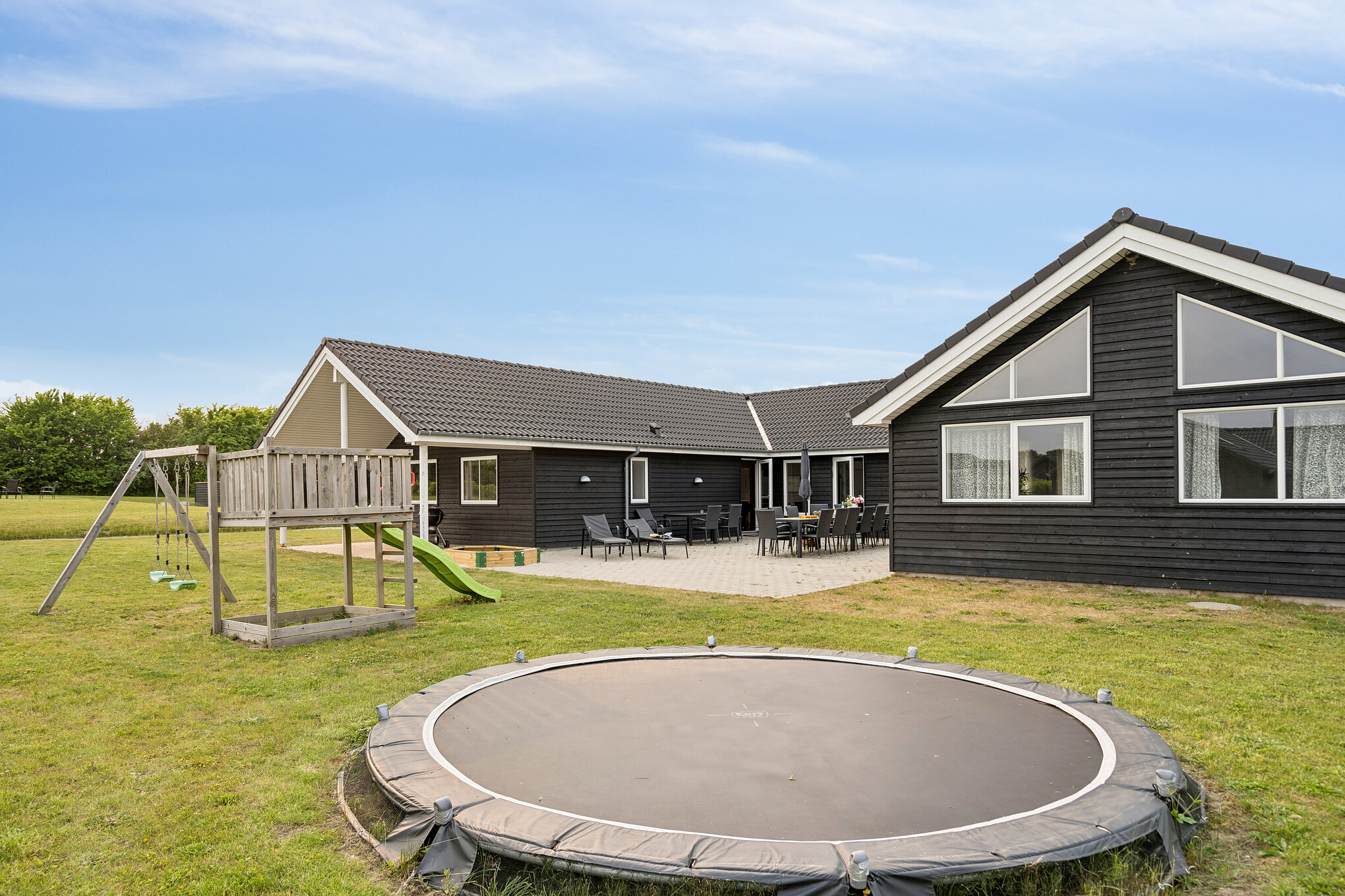 Stor terrasse i luksushus nr. 508 i Sydjylland.