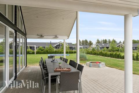Stor terrasse i luksushus nr. 458 i Vestjylland.