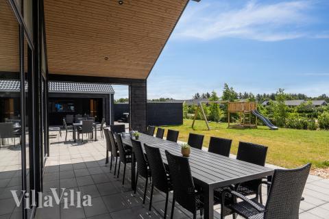 Stor terrasse i luksushus nr. 605 i Vestjylland.