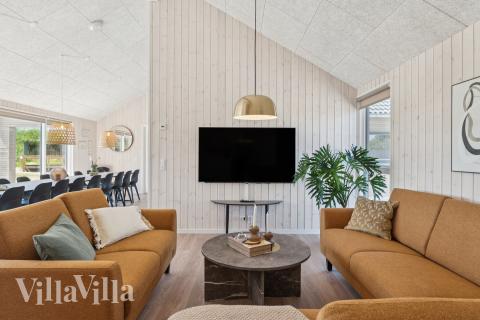 Sofakroken i luksushus nr. 671 i Fyn og øyer.