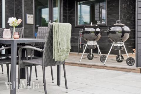 Stor terrasse i luksushus nr. 652 i Nordjylland.