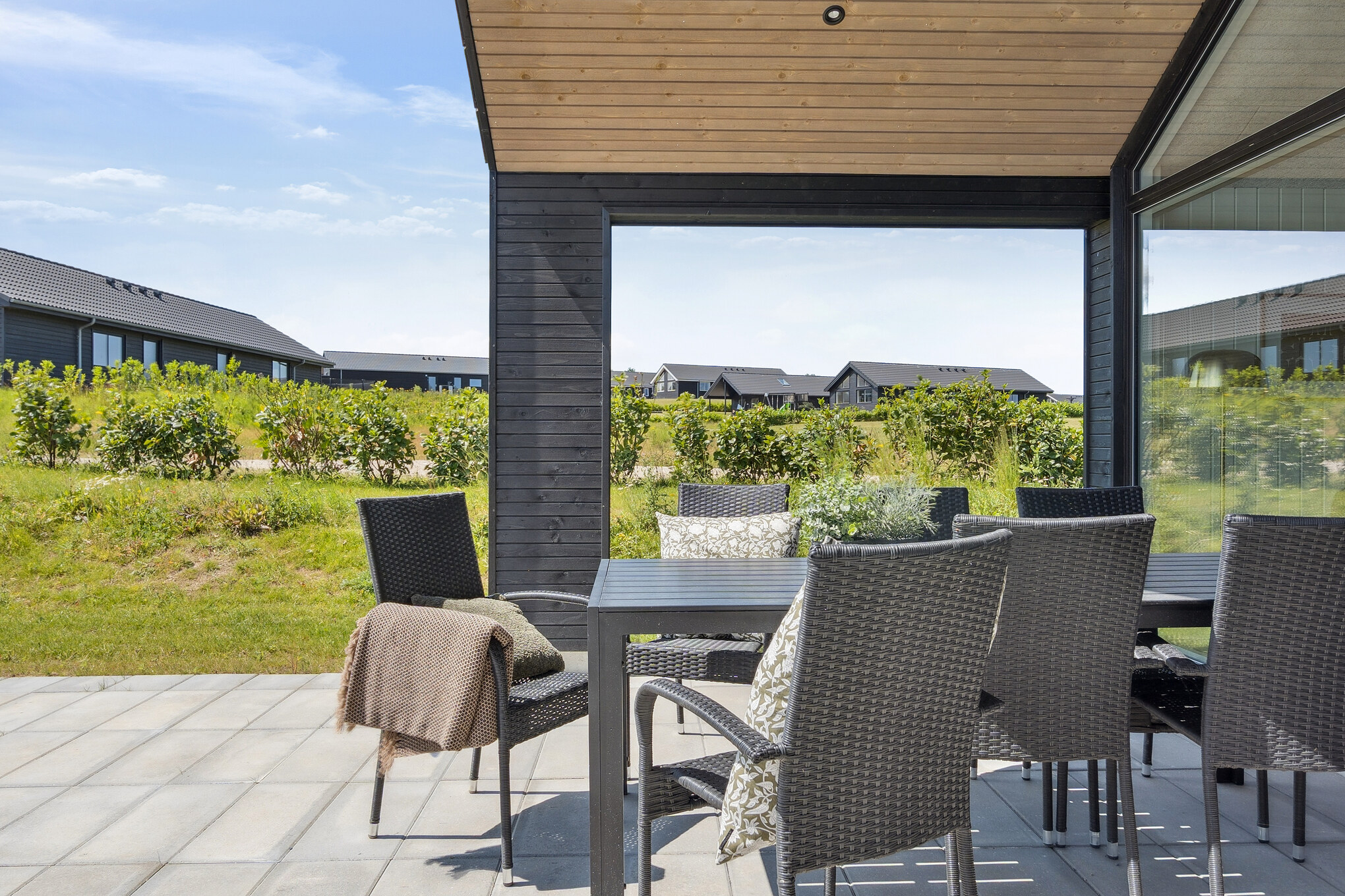 Stor terrasse i luksushus nr. 663 i Sydjylland.