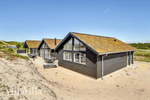 Dette lekre huset med svømmebasseng, nr. 383, med plass til 18 personer, ligger i Vestjylland