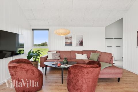 Sofakroken i luksushus nr. 695 i Fyn og øyer.