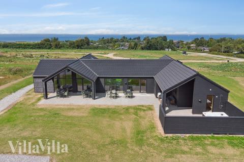 Dette lekre huset med svømmebasseng, nr. 695, med plass til 20 personer, ligger i Fyn og øyer