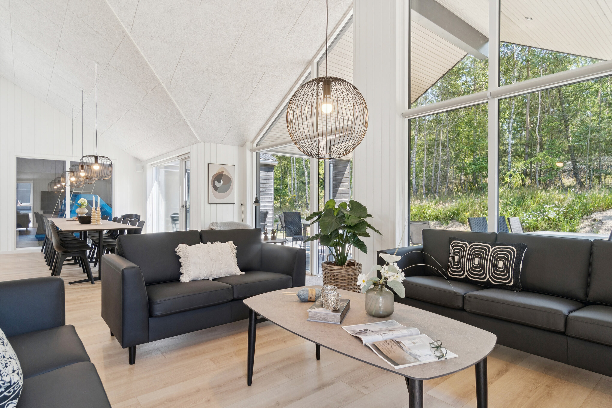 Sofakroken i luksushus nr. 811 i Østjylland.