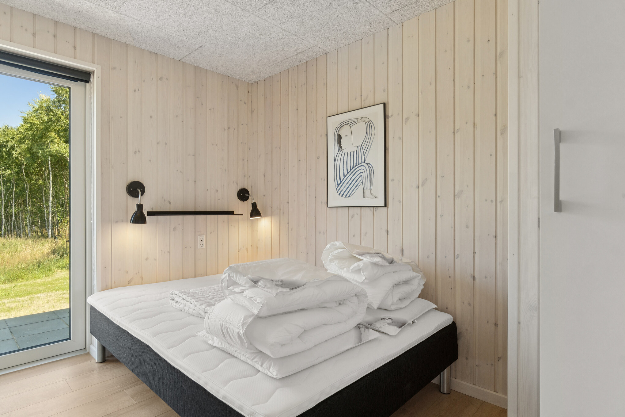 Et av de 6 soverommene i luksushus nr. 811 i Østjylland.