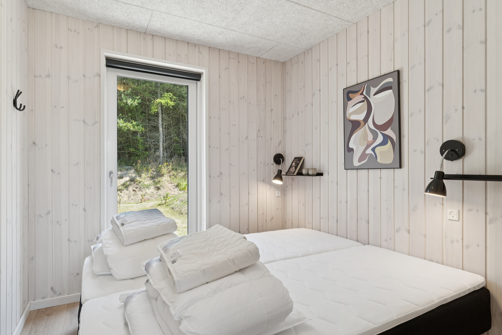 Et av de 10 soverommene i luksushus nr. 815 i Østjylland.
