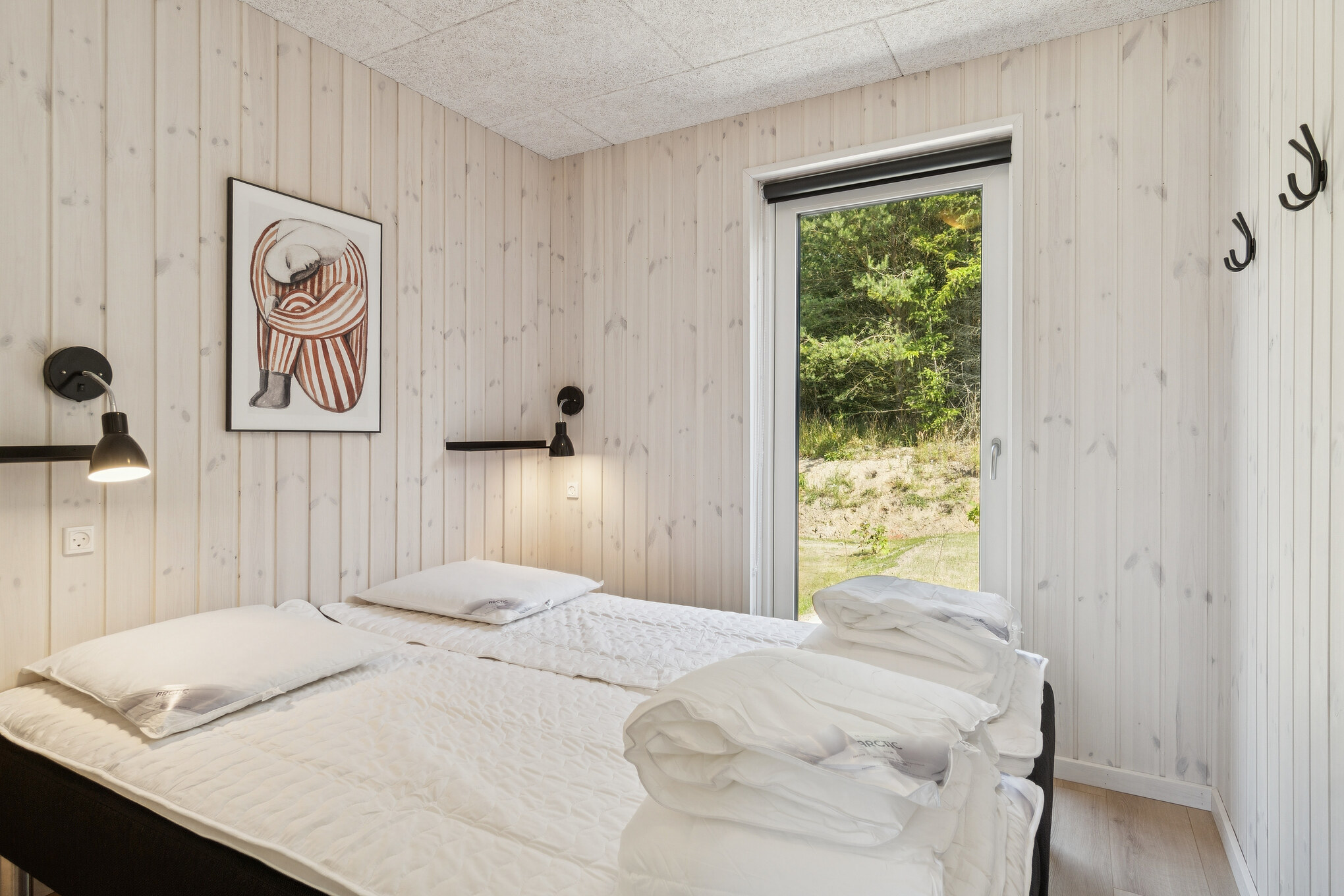 Et av de 9 soverommene i luksushus nr. 817 i Østjylland.