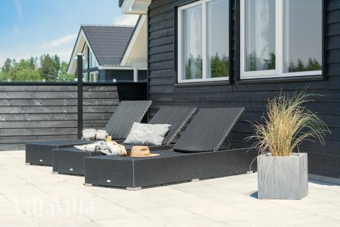 Stor terrasse i luksushus nr. 475 i Vestjylland.