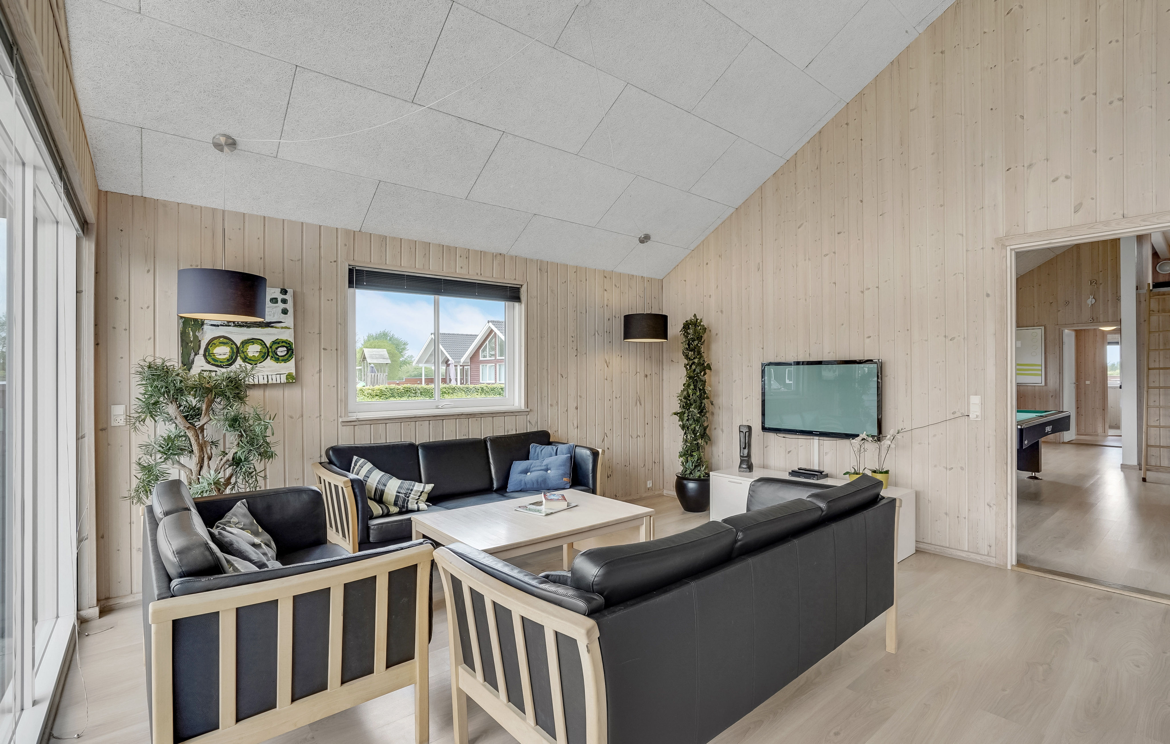 Sofakroken i luksushus nr. 281 i Sydjylland.