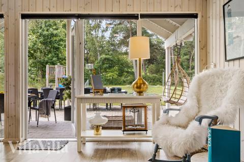 Sofakroken i luksushus nr. 367 i Nordsjælland.